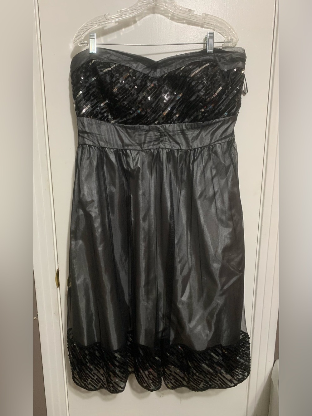 Vintage Y2K Torrid Strapless Sequin Cocktail Dress Plus Size 16